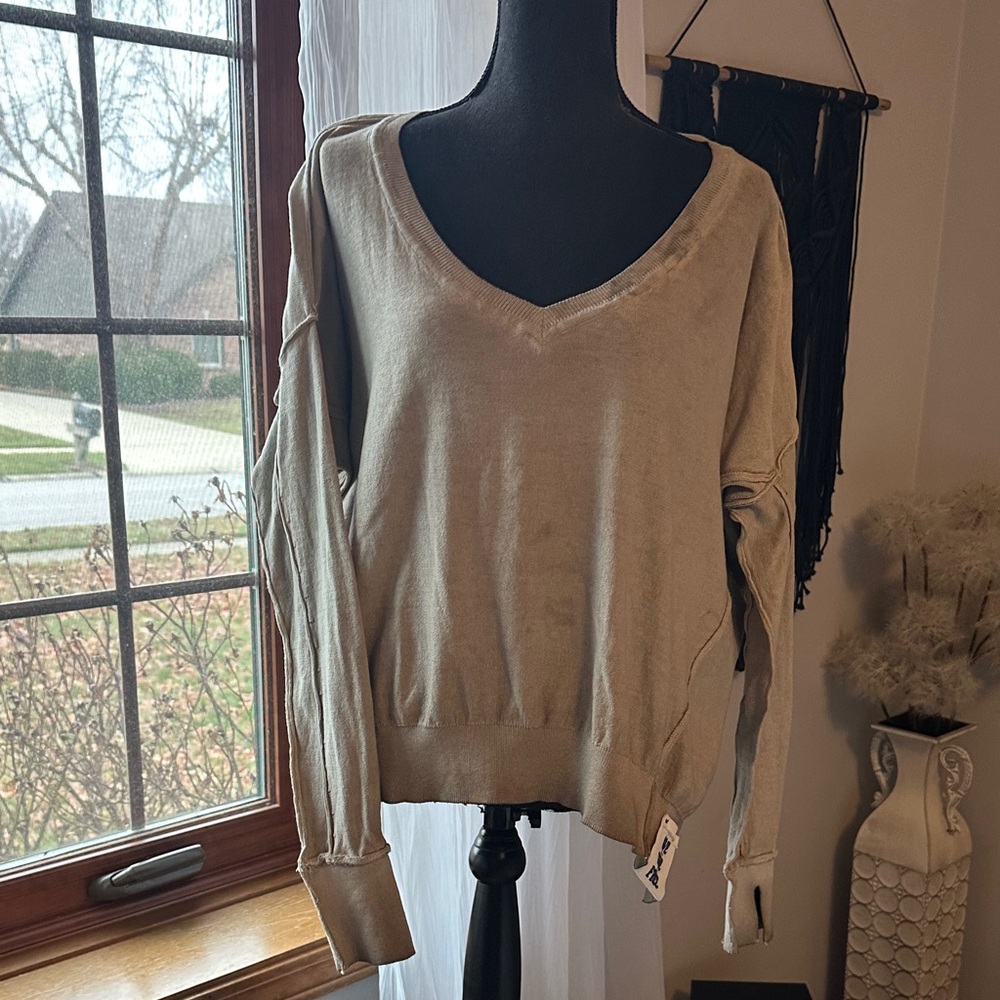 We The Free Tan Sweater